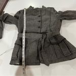 ZARA Black & White Long Sleeve Asymmetrical Button Tie Waist Coat Size L Photo 11