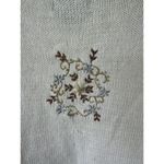 Designers Studio Originals Vintage Christmas Holiday Embroidered Beaded Cardigan White Size L Photo 4