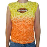 Harley Davidson Y2K  Ombre Hawaiian Hibiscus Tank Top Photo 0