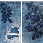 Faded Glory Boho Embroidered Blue Jeans Photo 4