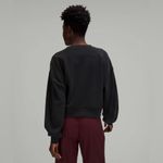 Lululemon NWOT  Perfectly Oversized Cropped Crew *Softstreme - Black - 6 Photo 4