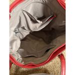 Anne Klein Red Pebbled Leather Tote Bag Purse Photo 4