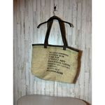 Vintage Woven Burlap Tote‎ Bag Photo 1