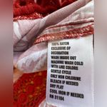 Crown & Ivy  Rust Orange Sleeveless Blouse Crochet Trim Palm Trees Large NWT Photo 3