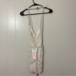 Oh Polly  Double Take Embelish  Ruched Mesh Bodycon Halter Dress Beige Sexy Sz 4 Photo 3