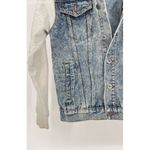 Brooklyn Cloth Men's Denim Jacket Hoodie Knit Sleeves Acid Wash Jean Jacket S Photo 3