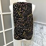 Rachel Roy  Black Mixed Media Floral Cheetah Print Tank Blouse Small NWOT Photo 2