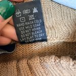 Lee Ms. Camel Brown Ribbed Zip-Up Knit Sweater Faux Suede Panels Boho Casual XL Photo 5