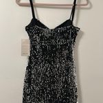 ZARA Black Sequin Mini Dress Photo 5