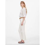 Madewell Petite Kick Out Crop Jeans Pure White Stretch Mid Rise Flare US 33P NWT Photo 3