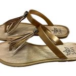 Savi Helena Gold Jelly Tassel Sandals Beach Resort Vacation Size 40 (Euro) 9 US Photo 1