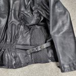 Womens Leather Motorcycle Jacket 3XL Black Vented Gusset Zip Up Biker Riding Size undefined Photo 6
