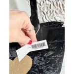 NWT Quilted Koala Crushed Velvet Midi East West Bag w/ Gold Glitter Heart Strap Black Photo 4