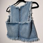 Pistola P5283 Chambray Sleeveless Top Frayed Hem Dancing Days – Small Photo 5