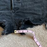 ZARA Black High Rise Distressed Cheeky Denim Shorts Size 2 Photo 5