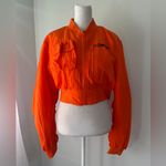Trapstar Bright Orange Full Zip Cropped Bomber Jacket Photo 1