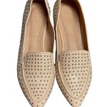 Chase and Chloe Beige Studded Pointed Toe Faux Leather Slip On Flats Size 6 Photo 6