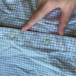 Vintage Sears women’s checkered button‎ down shirt White Size M Photo 4