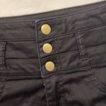 Refuge  Women’s High Waist Solid Black Shorts SHORTY Button Up Cotton Sz 4 +BONUS Photo 2