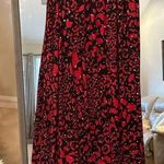 Monaco Ankle Length Sequin Side Slit Dress Small Red Photo 0