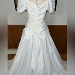 Gorgeous Vintage 1970s/80s Drop Waist Wedding Gown! White Size 8 Photo 7