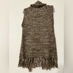Entro  women’s mocha vest size small tasseled sleeveless soft lightweight new Photo 7