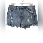 Almost Famous  American Flag Jean Denim Shorts M NWOT Photo 1