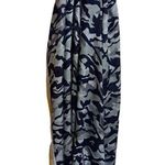 None Grey and blue camouflage print lightweight rectangular scarf with yellow trim Photo 0