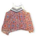 Xhilaration  Embroidered shark hem top Photo 0