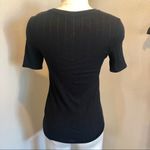 Topshop  black ribbed  short sleeved T-shirt Photo 3