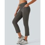 Halara NWT  High Waisted Drawstring Pocket Skinny Cropped Yoga Pants Medium Photo 6