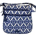 Vera Bradley Quilted Cotton Crossbody Bag With Blue Floral Pattern Adjustable St Photo 2