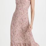 NWT O.P.T Toile de Jouey Pink Floral Midi Dress Large Photo 2