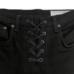 Rag and Bone Lace-Up Skinny High Rise Jeans Black Coal Size 26 Photo 4