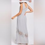 Little Mistress  Pleated Lace Maxi Evening Dress in Sage colour Maternity dress 8 Photo 2