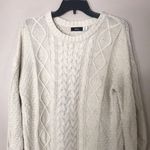 BDG cream colored cable knit elbow patch sweater size medium boho chic cozy cute Photo 2