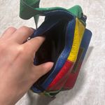 Colorful Patchwork Leather Fanny Pack Bag Red Photo 5