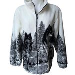 Vintage Glacier Gear Outdoor Faux Fur Zip Front Jacket, Sz M White Size M Photo 0