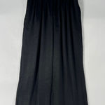 Ophelia Roe Black Satin High Rise Wide Leg Pull On Pants NWT Size S Photo 0