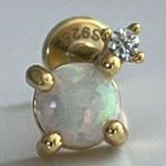 Anthropologie 925 Cartilage Opal Single Earring Photo 5