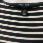 White House | Black Market  Black and White Striped Long Sleeve Top Photo 1