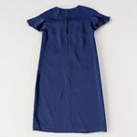 Trina Turk NWT  Charleston Shift Ruffle Dress Cap Flutter Sleeve Navy Blue Sz 2 Photo 4