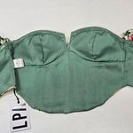 LPA Rae Corset Top in Green Rosa Floral Photo 5