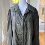 Sézane Vintage Towncraft by Penney’s Olive Green Plaid Trench Coat Size 40 Photo 7
