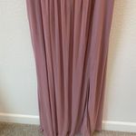 David's Bridal Reverie Mesh & Sequin One Shoulder Dress in Dusty Rose Photo 3
