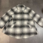 Forever 21 Stylish Ombre Plaid Wool Blend Jacket Cozy Winter Outerwear Photo 0