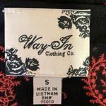 Way-In  Multicolor Floral Paisley Embroidered Keyhole Long Sleeve Mini Dress S Photo 4