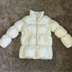 Garage Women’s Ivory Puffer Long Sleeve Mock Neck Jacket Sz Small Photo 0
