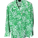 Vintage Escada Neiman Marcus Silk Green Floral Print Blouse Size 36/M Size M Photo 0