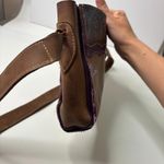 Handmade Brown & Purple Distressed Tooled Leather Bag Purse Boho Western Cowgirl Photo 5